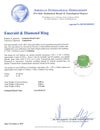 8.09ctw Colombian Emerald &amp; .060 ct. Diamonds 14K white Gold Ring