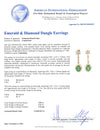 2.66 cts Colombian Emeralds and 2.51 cts Diamond Earrings on 14K Yellow Gold