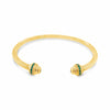 18K Yellow Gold Emerald cuff 12.47 grams
