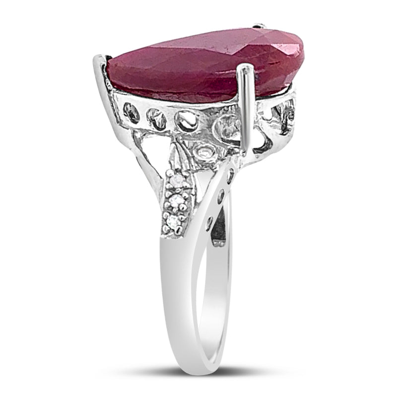10karat Gold Diamond Ruby Ring