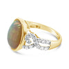 2.27ct Opal and 0.48ctw Diamonds 14K Yellow Gold Ring