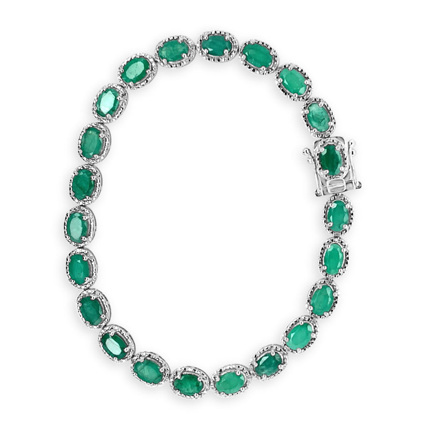 Leaves Green Emerald 925 Sterling Silver Bracelets for Women | Wish
