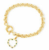 18K Yellow Gold Emerald Bracelet 13.90 grams