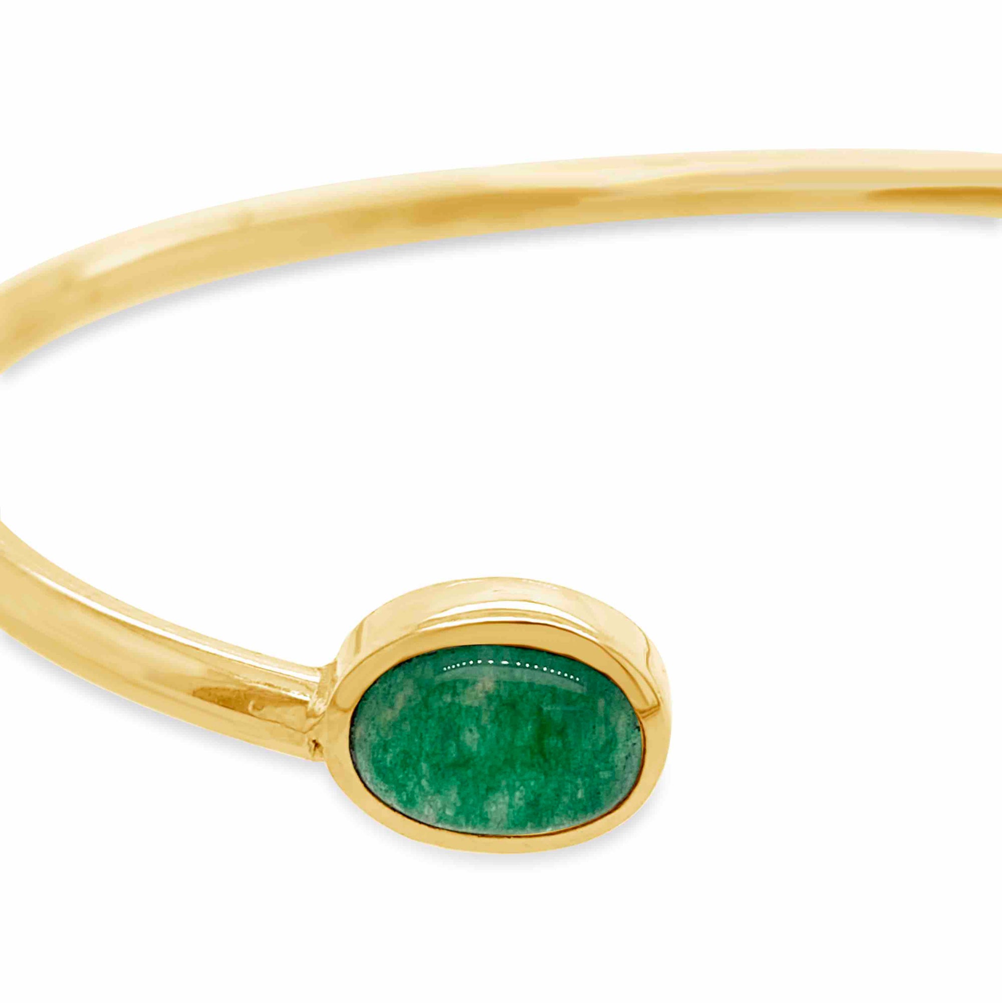 18K Yellow Gold Emerald and Diamond cuff  7.20 grams