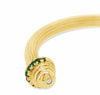 18K Yellow Gold Emerald cuff 12.47 grams