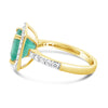3.04ct Natural Emerald and 0.54ctw Diamon 14K Yellow Gold Ring 4.32 grams