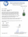 3.28ct Emerald and 0.45ctw Diamonds 18K White Gold Pendant and 18 inch 18K WG chain