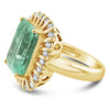 8.00ct Muzo Colombian Emerald with 0.24 cts. Yellow Sapphires &amp; 0.48 Diamonds Ring and 14k Yellow Gold Ring