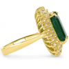 3.07 cts Colombian Emerald and 1.71 CTW Diamond 14K Yellow Gold Ring 7.20 grams