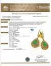 3.20 ctw. Emerald and 1.60 ctw. Diamond 14K Yellow Gold Earrings