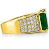 6.01 cts Natural Emerald and 2.00 cttw Diamond 14K Yellow Gold Ring 10.75 grams