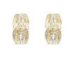 Complete Set 14 yellow gold plated 2/5 CTW Diamond Necklace, Earrings and Ring