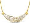Complete Set 14 yellow gold plated 2/5 CTW Diamond Necklace, Earrings and Ring