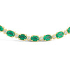 21.59 CT Colombian Emeralds and 1.65cttw Diamond 17 inch chain 14KT Yellow Gold Necklace