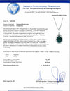 22.76ct. Natural Emerald and 0.16ctw Diamond 14K White Gold Pendant Necklace