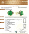 3.38ct Natural Emerald and .36ctw Diamond 14K Yellow Gold Ring 4.1 grams