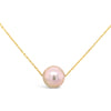 Floating pearl with a yellow gold chain 18K Gold